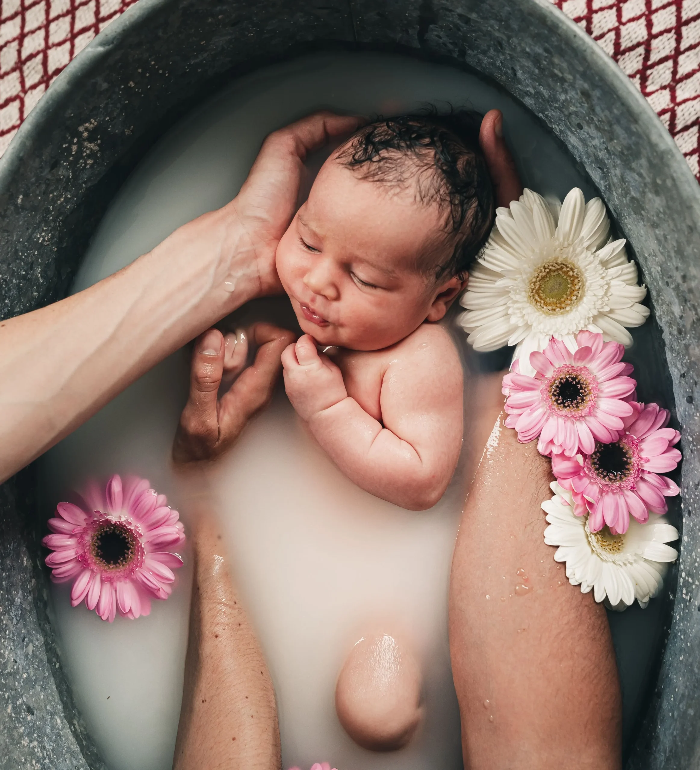Naissance – bain de lait fleurie sarthe