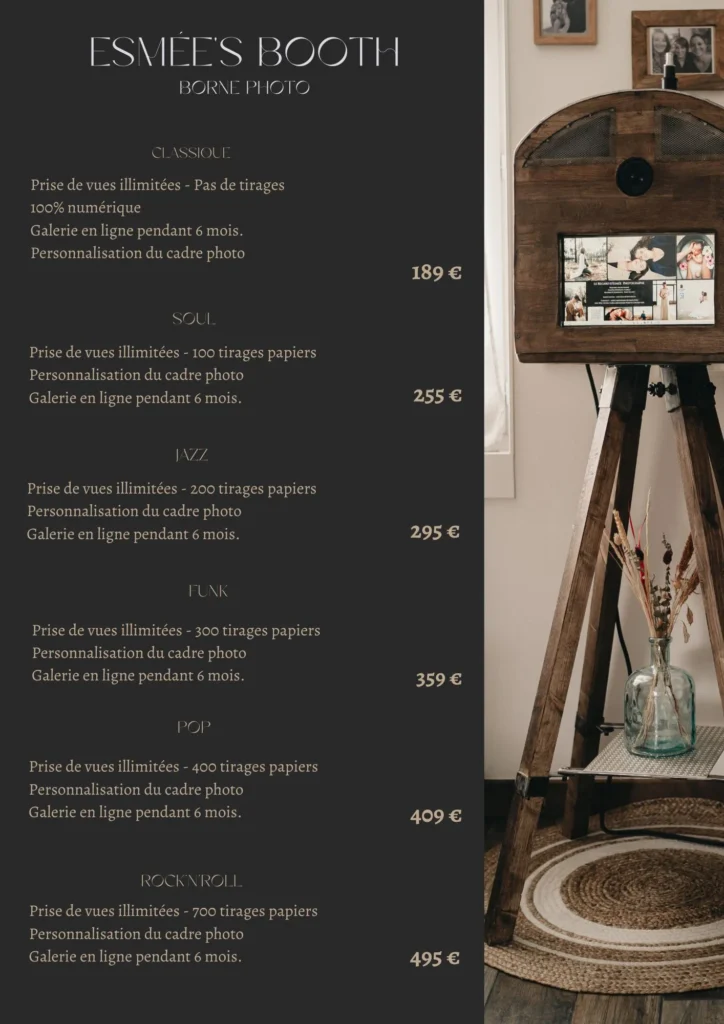 plaquettes tarifs borne photos le mans.